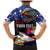 Personalised United States and American Samoa Family Matching Mermaid Dress and Hawaiian Shirt Bald Eagle Rose and Hibiscus Flower - Wonder Print Shop