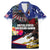 Personalised United States and American Samoa Family Matching Mermaid Dress and Hawaiian Shirt Bald Eagle Rose and Hibiscus Flower - Wonder Print Shop