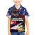 Personalised United States and American Samoa Family Matching Mermaid Dress and Hawaiian Shirt Bald Eagle Rose and Hibiscus Flower - Wonder Print Shop
