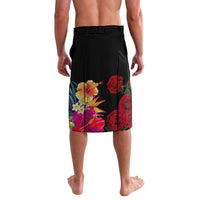 Personalised United States and American Samoa Lavalava Bald Eagle Rose and Hibiscus Flower - Wonder Print Shop