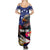 Personalised United States and American Samoa Summer Maxi Dress Bald Eagle Rose and Hibiscus Flower - Wonder Print Shop