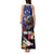 Personalised United States and American Samoa Tank Maxi Dress Bald Eagle Rose and Hibiscus Flower - Wonder Print Shop
