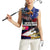 Personalised United States and American Samoa Women Sleeveless Polo Shirt Bald Eagle Rose and Hibiscus Flower - Wonder Print Shop
