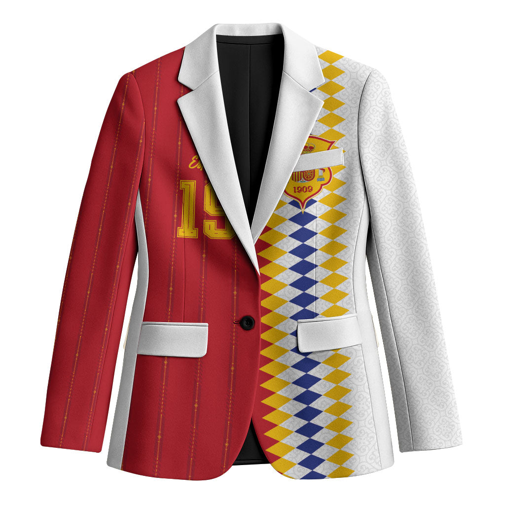 Spain Football 2026 Custom Blazer La Roja Red and White Split