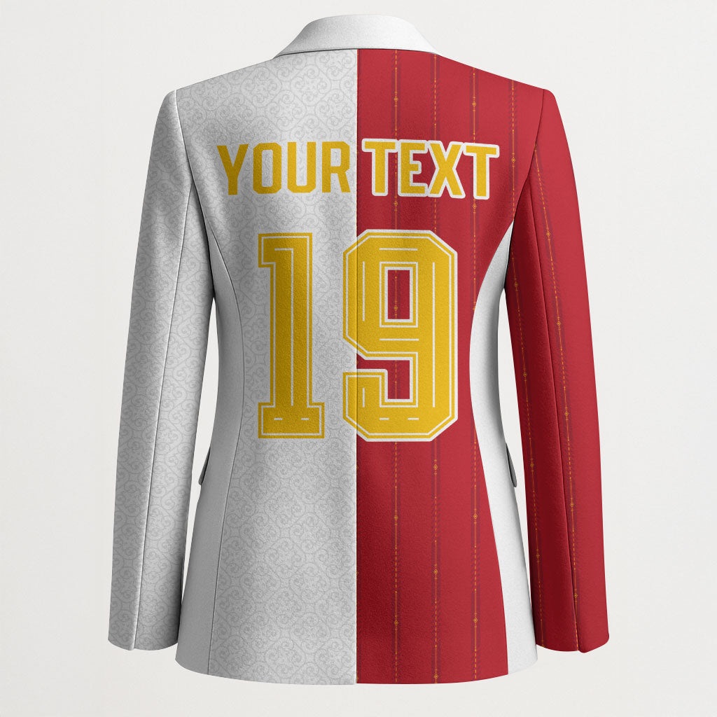 Spain Football 2026 Custom Blazer La Roja Red and White Split