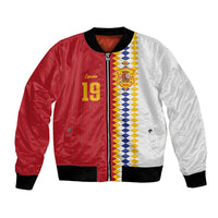 Spain Football 2026 Custom Bomber Jacket La Roja Red and White Split