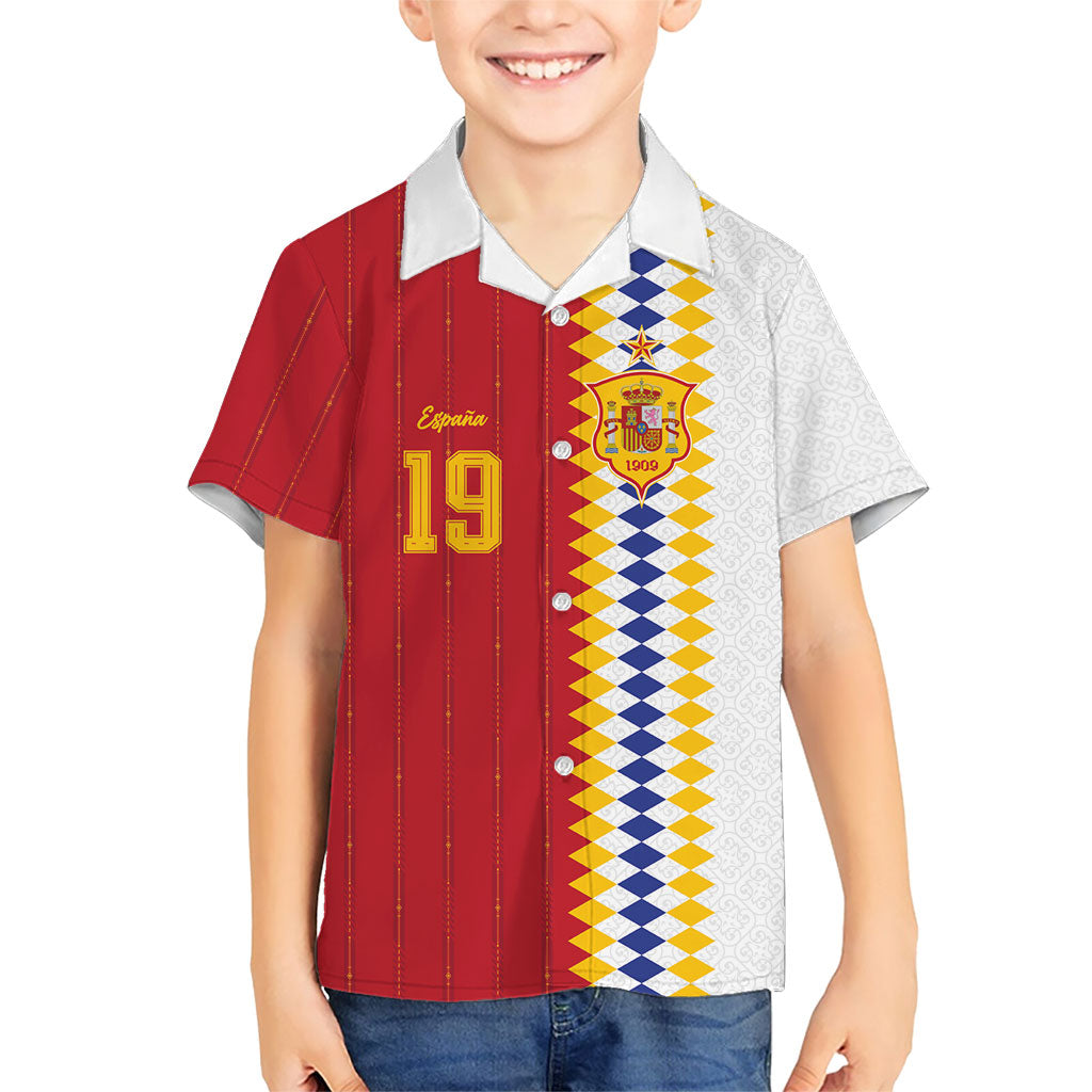 Spain Football 2026 Custom Hawaiian Shirt La Roja Red and White Split
