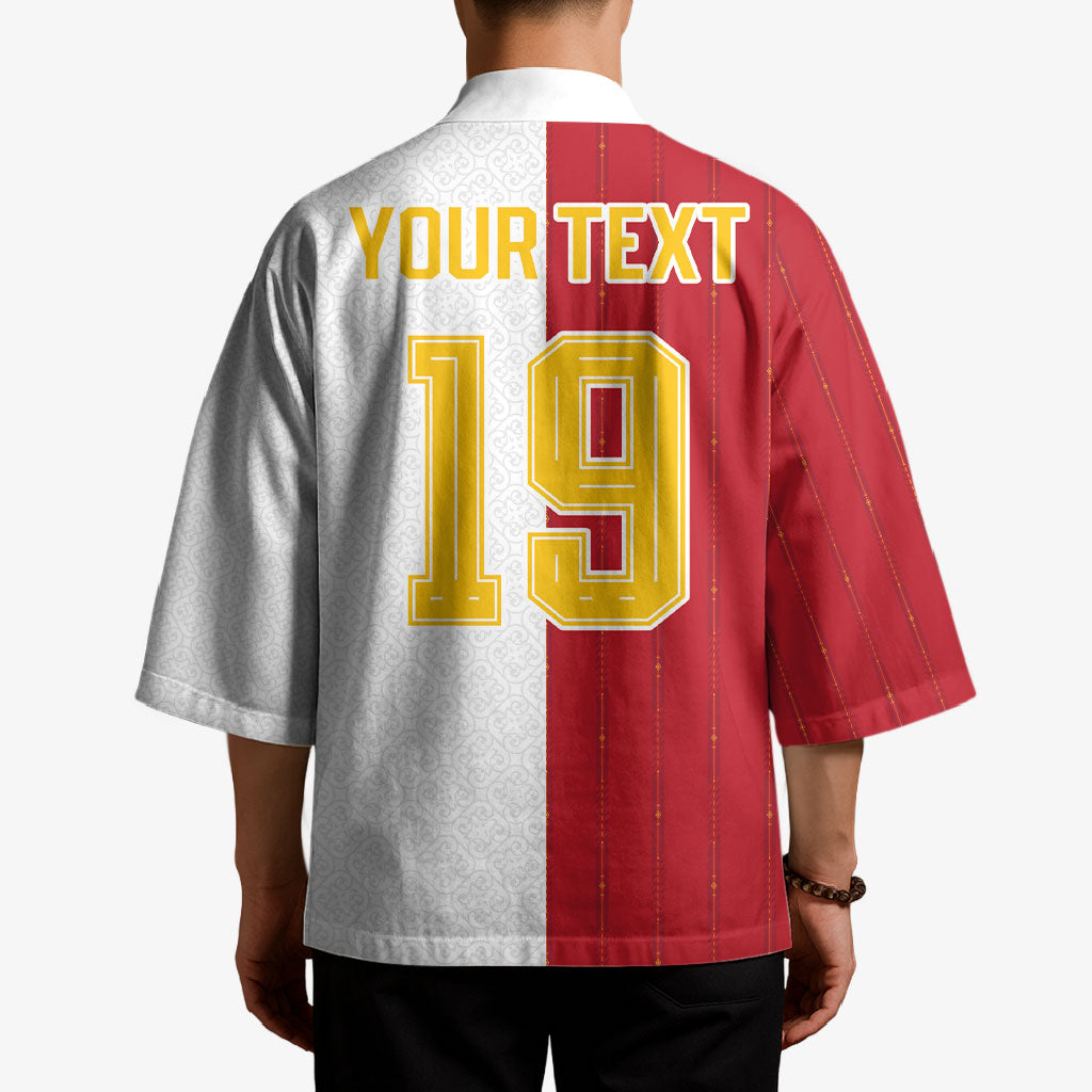 Spain Football 2026 Custom Kimono La Roja Red and White Split