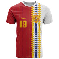 Spain Football 2026 Custom T Shirt La Roja Red and White Split