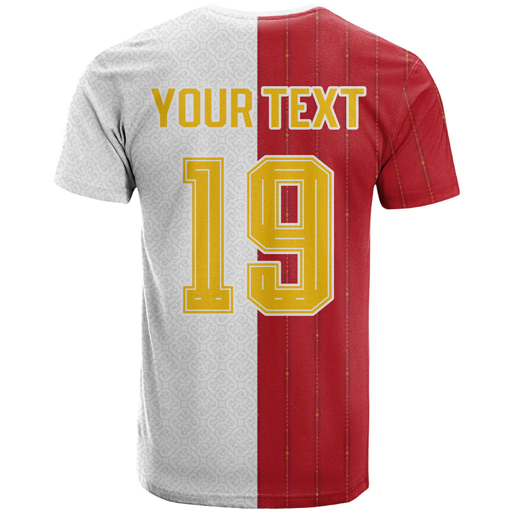 Spain Football 2026 Custom T Shirt La Roja Red and White Split