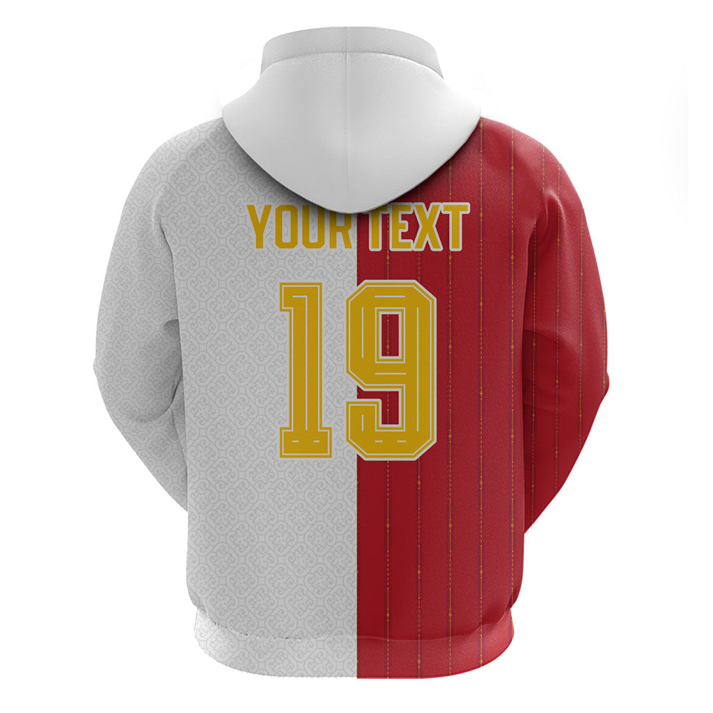 Spain Football 2026 Custom Zip Hoodie La Roja Red and White Split