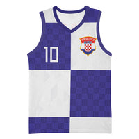 Croatia Football Custom Basketball Jersey Checkerboard Pattern with Glagolitic Script Away Color