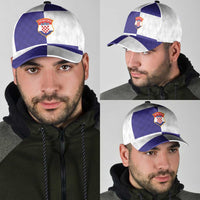 Croatia Football Classic Cap Checkerboard Pattern with Glagolitic Script Away Color