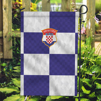 Croatia Football Garden Flag Checkerboard Pattern with Glagolitic Script Away Color