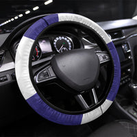 Croatia Football Steering Wheel Cover Checkerboard Pattern with Glagolitic Script Away Color