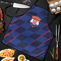 Croatia Football Apron Glagolitic Script Checkerboard Sporty Style Away Color