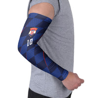 Croatia Football Custom Arm Sleeves Glagolitic Script Checkerboard Sporty Style Away Color