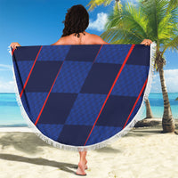 Croatia Football Beach Blanket Glagolitic Script Checkerboard Sporty Style Away Color