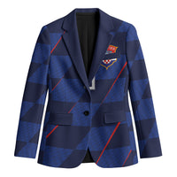 Croatia Football Custom Blazer Glagolitic Script Checkerboard Sporty Style Away Color