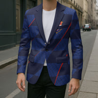Croatia Football Custom Blazer Glagolitic Script Checkerboard Sporty Style Away Color