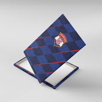 Croatia Football Canvas Wall Art Glagolitic Script Checkerboard Sporty Style Away Color