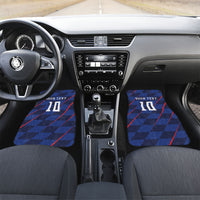 Croatia Football Custom Car Mats Glagolitic Script Checkerboard Sporty Style Away Color
