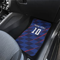 Croatia Football Custom Car Mats Glagolitic Script Checkerboard Sporty Style Away Color