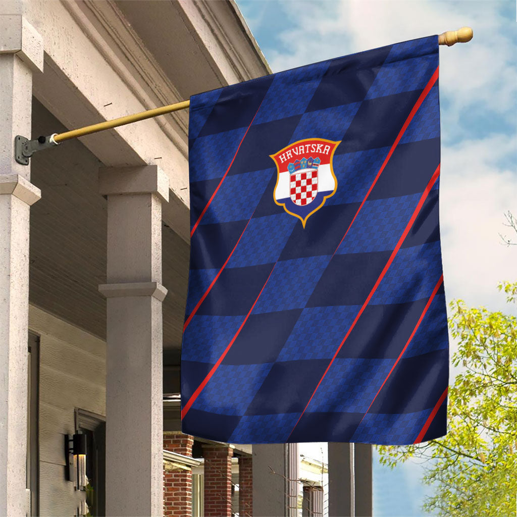 Croatia Football Garden Flag Glagolitic Script Checkerboard Sporty Style Away Color