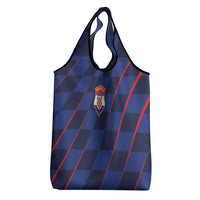 Croatia Football Grocery Bag Glagolitic Script Checkerboard Sporty Style Away Color
