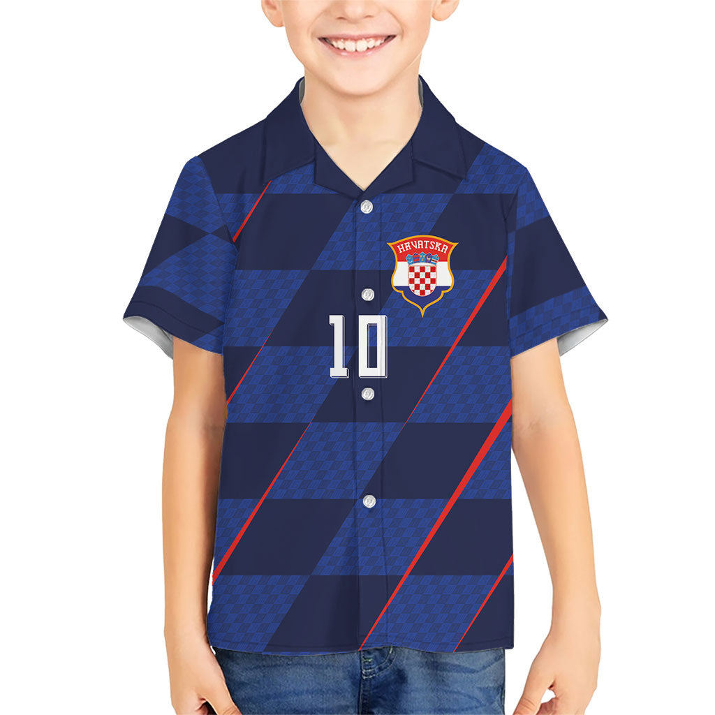 Croatia Football Custom Hawaiian Shirt Glagolitic Script Checkerboard Sporty Style Away Color