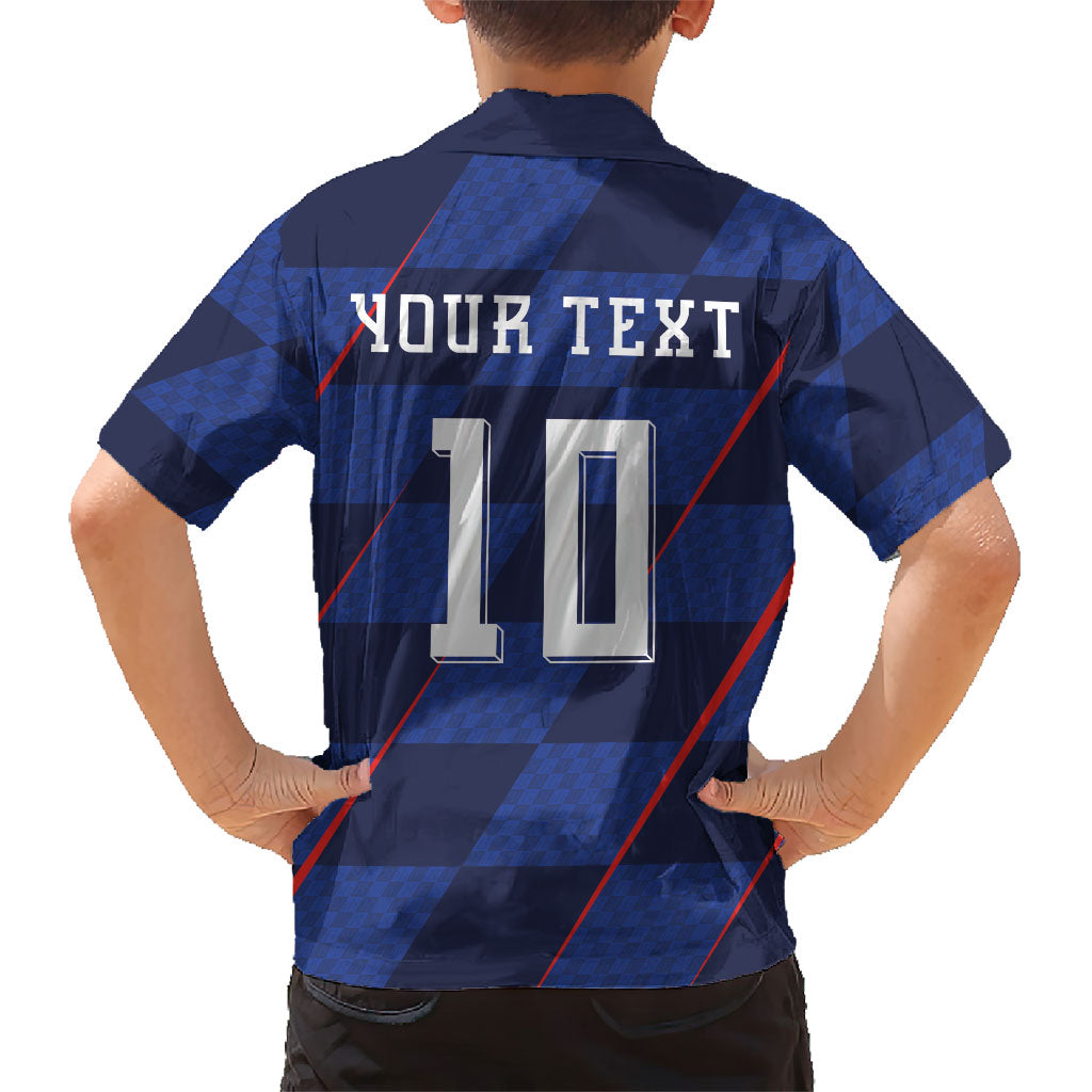 Croatia Football Custom Hawaiian Shirt Glagolitic Script Checkerboard Sporty Style Away Color