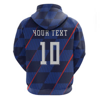Croatia Football Custom Hoodie Glagolitic Script Checkerboard Sporty Style Away Color