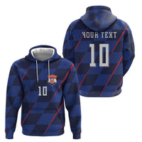 Croatia Football Custom Hoodie Glagolitic Script Checkerboard Sporty Style Away Color