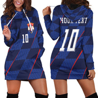 Croatia Football Custom Hoodie Dress Glagolitic Script Checkerboard Sporty Style Away Color
