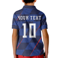 Croatia Football Custom Kid Polo Shirt Glagolitic Script Checkerboard Sporty Style Away Color
