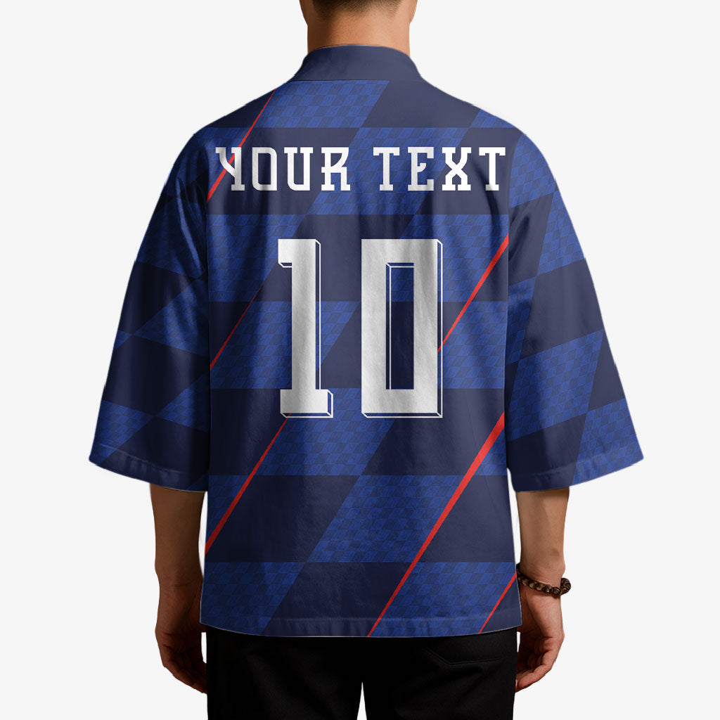 Croatia Football Custom Kimono Glagolitic Script Checkerboard Sporty Style Away Color