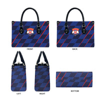 Croatia Football Leather Bag Glagolitic Script Checkerboard Sporty Style Away Color