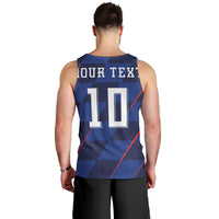 Croatia Football Custom Men Tank Top Glagolitic Script Checkerboard Sporty Style Away Color