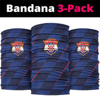 Croatia Football Neck Gaiter Glagolitic Script Checkerboard Sporty Style Away Color