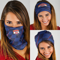 Croatia Football Neck Gaiter Glagolitic Script Checkerboard Sporty Style Away Color