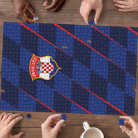 Croatia Football Puzzle Glagolitic Script Checkerboard Sporty Style Away Color
