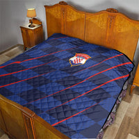 Croatia Football Quilt Glagolitic Script Checkerboard Sporty Style Away Color
