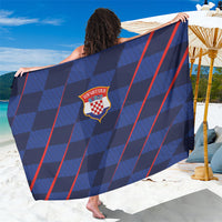 Croatia Football Sarong Glagolitic Script Checkerboard Sporty Style Away Color