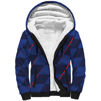 Croatia Football Custom Sherpa Hoodie Glagolitic Script Checkerboard Sporty Style Away Color