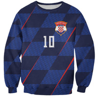 Croatia Football Custom Sweatshirt Glagolitic Script Checkerboard Sporty Style Away Color