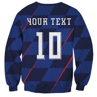 Croatia Football Custom Sweatshirt Glagolitic Script Checkerboard Sporty Style Away Color