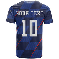 Croatia Football Custom T Shirt Glagolitic Script Checkerboard Sporty Style Away Color