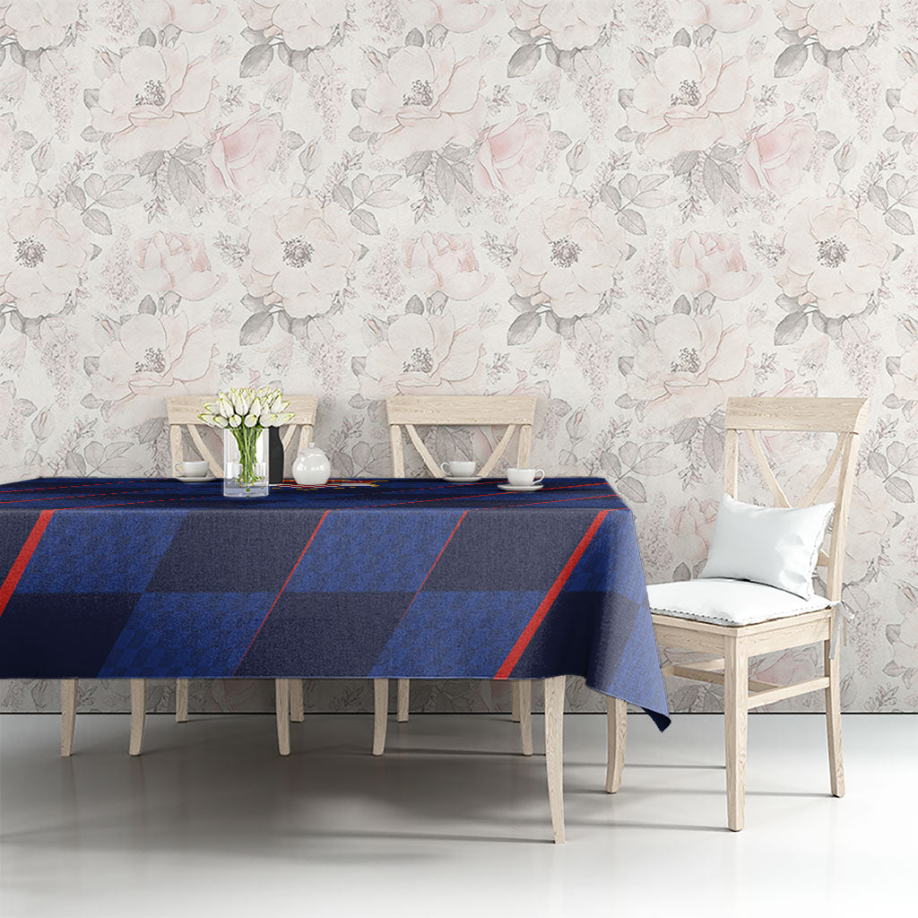 Croatia Football Tablecloth Glagolitic Script Checkerboard Sporty Style Away Color