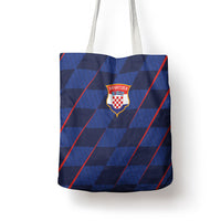 Croatia Football Tote Bag Glagolitic Script Checkerboard Sporty Style Away Color