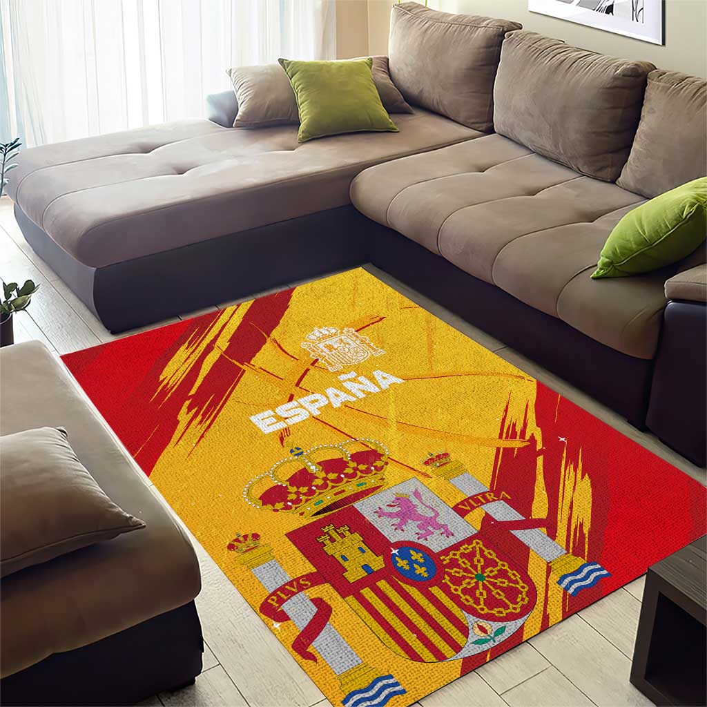 Basketball Fan Jersey Spanish Area Rug Royal Seal of España - Wonder Print Shop